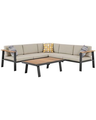 Armen Living Nofi Outdoor Patio Sectional Set