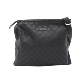 Gucci Pre-owned Cross Body Bags, female, Black, Size: ONE SIZE Pre-owned Vintage Canvas Shoulder Bag