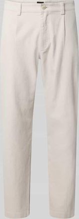 Boss Orange by Hugo Boss BOSS Orange Tapered Fit Chino aus Baumwoll-Mix Modell CHINO PLEATED in Sand, Gr&ouml;&szlig;e 32/34