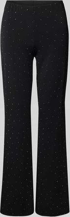 Only Weite Hose mit Zierstein-Besatz Modell ZITA in Black, Größe XL