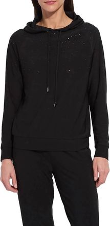 Lyss&eacute; Emiliana Studded Hoodie Sweatshirt In Black