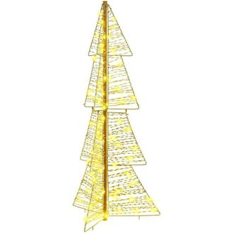 vidaXL vidaXL Albero di Natale con 100 LED Bianco caldo 120 cm PET