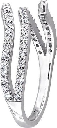 Rina Limor Silver 0.49 Ct. Tw. Created White Moissanite Double Curved Ring