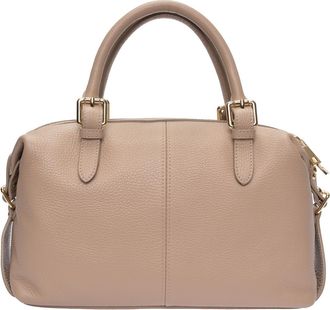 Luisa Vannini Beige Rundleer Tas