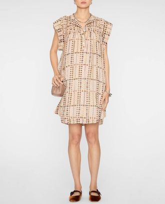 Isabel Marant Leazali Mini Dress In Ecru