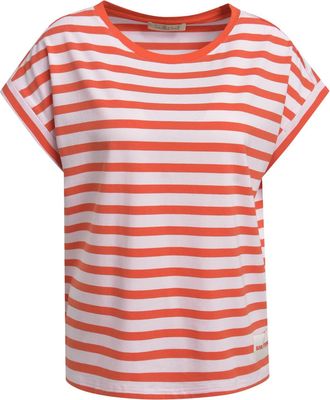 Smith & Soul T-Shirt SMITH & SOUL, Damen, Gr. XXL, sugar, Single Jersey, Obermaterial: 46% Baumwolle, 46% Lyocell, 8% Elasthan, gestreift, h&uuml;ftbedeckend, Rundhals,