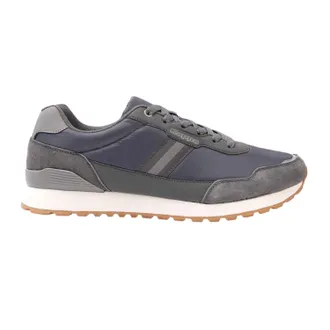 Kappa Lage su&egrave;de sneakers voor heren met Draydon-logo (Donkergrijs)