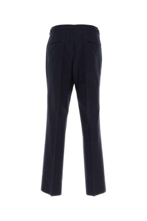 Prada Mens Navy Blue Wool Blend Pant Bleu Exterior: Virgin Mohair Pantaloni