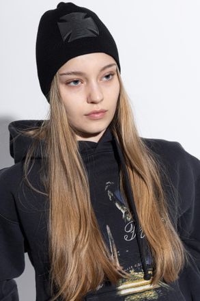 VETEMENTS Wool Beanie With Logo, Unisex, Black