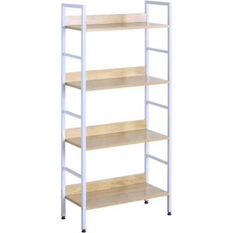 Woltu Libreria per Studio Ufficio Scaffale a 4 Ripiani Mensole Porta Piante