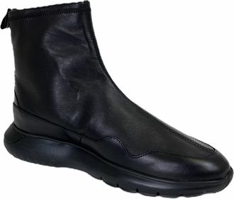 Hogan Interactive 3 Zip Enkellaarsjes - Dames - Enkellaarsjes - Zwart - 36 EU - Leer - Schoenen