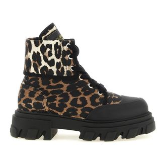 Ganni Trail Boots - female - Ganni - Lace-up Boots - Multicolor - 5 UK - Shoes