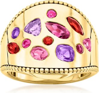 Ross-Simons Multi-Gemstone Ring in 18kt Gold Over Sterling