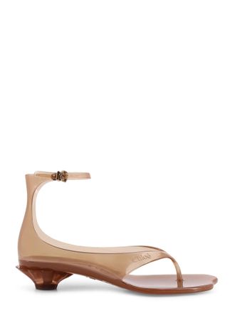 Chlo&eacute; Tpu Jelly Sandals With Shell Heel