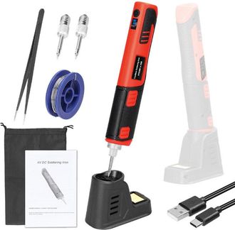 OEM Kit De Soldador De Esta&ntilde;o Inal&aacute;mbrico Lyshtar 8w 2000mah, Port&aacute;til, Calentamiento R&aacute;pido M&aacute;ximo 450 &deg;c, Alta Capacidad, Recargable Por Usb, Con Sensor
