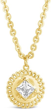 Sterling Forever Jaliyah CZ Statement Pendant Necklace