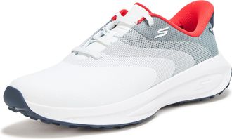 Skechers Mens Flow Si, White/Navy/Red, 11.5 Wide