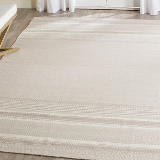 Safavieh Kilim Hand Made Area Rug, Grey / Ivory Contemporary Style Non-Shedding