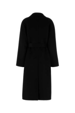 Prada Womens Black Wool Blend Coat Nero Wa Wc Wv Cappotti