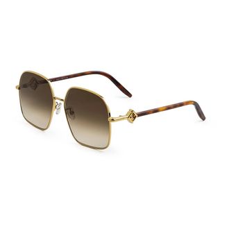 Fendi Sunglasses, female, Yellow, Size: 58 MM FF Diamonds Sunglasses