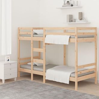 vidaXL Cama Litera Sin Colch&oacute;n Madera Maciza De Pino 90x190 Cm Vidaxl