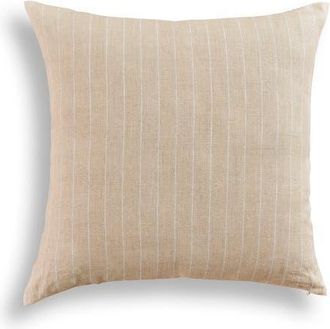 Solino Home Linen Pillow Cover 20 x 20 Inch for Dining Table, Holiday and Everyday Table Decor - Montauk in Natural And White at Nordstrom, Size Large