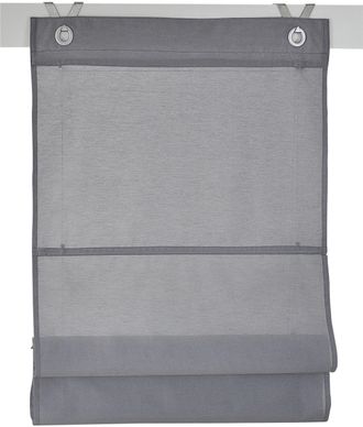 Kutti Heimtextilien Raffrollo »Kessy Bessy« mit Hakenaufhängung ohne Bohren freihängend halbtransparent, Baumwolle, Polyester, Hakenaufhängung