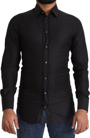 Dolce & Gabbana Black GOLD Katoenen Slanke Formele Mannenoverhemd
