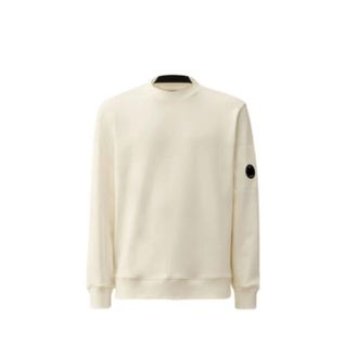 C.P. Company Verhoogde Fleece Sweater - Heren - Sweatshirts - Beige - L - Katoen - Hoodies & sweatvesten