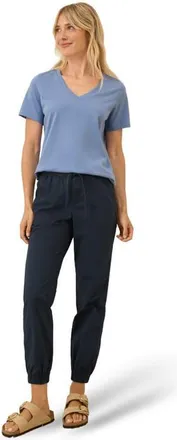 Pact Organic Cotton Softspun V-Neck Tee in Hydrangea Blue at Nordstrom, Size Xx-Large