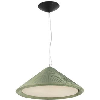 Faro Barcelona Faro Hue-in - L&aacute;mpara Colgante De Techo De C&uacute;pula Peque&ntilde;a Con 3 Luces Verde Oliva, E27