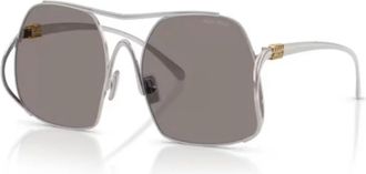 Miu Miu Elegante zonnebril voor stijlvolle look - unisex - Zonnebrillen - Grijs - 57 MM - Accessoires