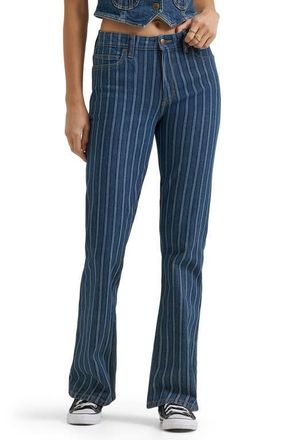 Lee Stripe Mid Rise Bootcut Jeans in Sonic Speed at Nordstrom, Size 24