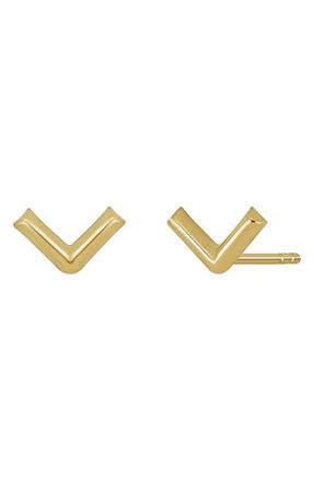 Bony Levy 14K Gold Chevron Earrings in 14K Yellow Gold at Nordstrom