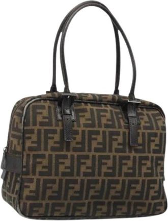 Fendi Pre-owned Zucca Canvas Hand Bag - Dames - Vintage Handtas - Bruin - ONE Size - Leer - Vintage