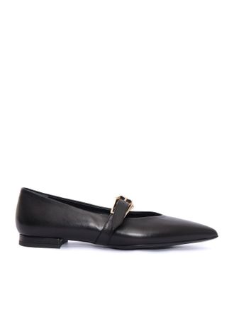 Sergio Levantesi Pointed Toe Stiletto Heels In Black Leather