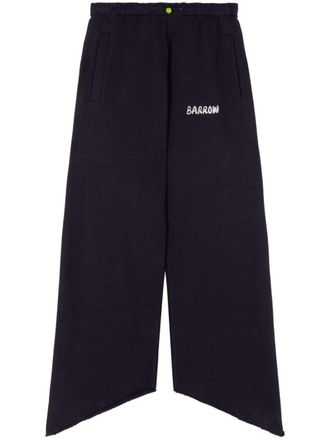 Barrow asymmetrical elasticated trousers - Black