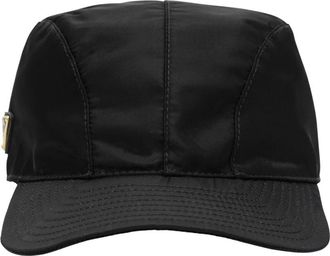 Prada Accessoires, Dames, Zwart, S, Katoen, Pet met klep