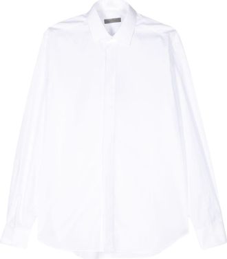 Corneliani cotton poplin shirt - men - Cotton - 39 - White
