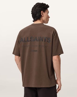 AllSaints Cotton Underground Oversized Crew Neck T-Shirt, Size: XS