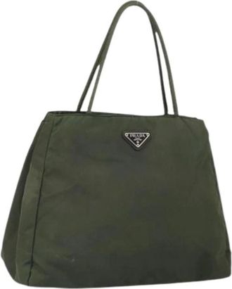 Prada Pre-owned Tote Bags, female, Green, Size: ONE SIZE Pre-owned Vintage Tote Bag
