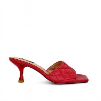 Ex&eacute; Womens Quilted Slide Mule In Red