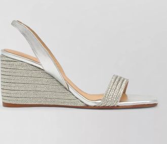 Castaner sandals textured wedge open toe metallic finish