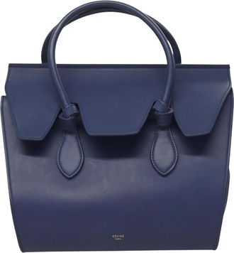 Celine Tie Navy Leather Handbag (Pre-Owned)
