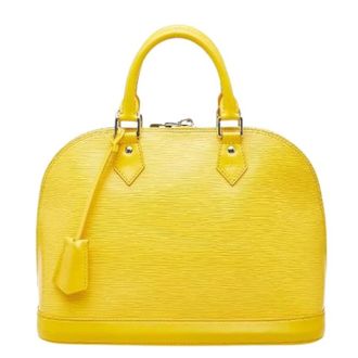 Louis Vuitton Pre-owned Handbags, female, Yellow, Size: ONE SIZE Pre-owned Alma PM Epi Leather Handbag