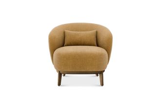Castlery Avery Armchair Customized, (Washed Chenille) Caramel, Machine Washable, Compact for Women