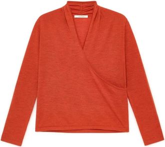 Maliparmi Colours of the World Knit - Dames - V-hals truien - Oranje - M - Wol - Truien & Vesten