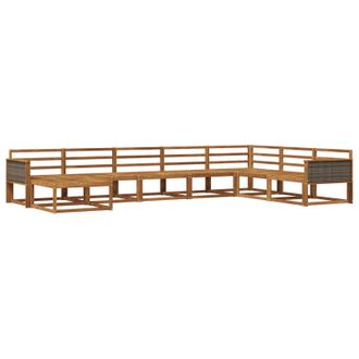 vidaXL Conjunto De Sof&aacute;s De Exterior 8 Pcs Natural Vidaxl
