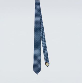 Rubinacci Printed silk tie
