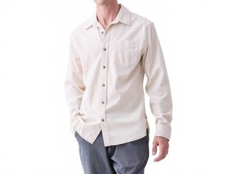 Surfside Supply Brian 1 Pocket Baby Cord Shirt In Jet Stream